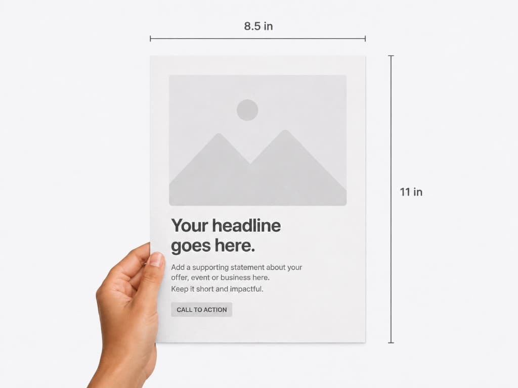 Hand holding a flyer